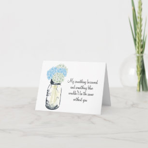 Be My Bridesmaid - Mason Jar Hydrangea Flowers Invitation