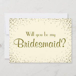 Be My Bridesmaid Personalize Back Invitation