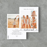 Be My Bridesmaid Photo Collage Heart Calligraphy Postcard<br><div class="desc">Celebrate the special bond you share with your closest friends with this beautifully designed bridesmaid proposal card, crafted to make your ask as memorable as your friendship. The front features a stunning collage of four cherished photos, capturing the moments and memories that define your relationship. The word *Bridesmaid* shines in...</div>