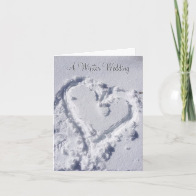 Be My Bridesmaid Winter Wedding Heart Invitation (Front)