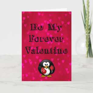 Be My Forever Valentine Penguin Holiday Card