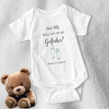 Be My Godfather Proposal Baby Feet