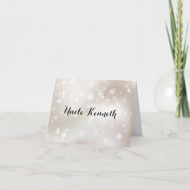 Be My Godfather Proposal on Gold Stars Baptism Invitation (Front)