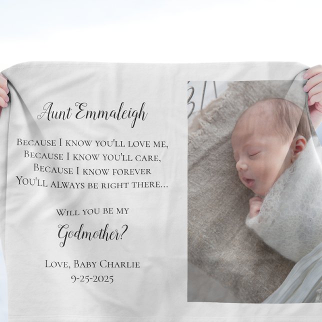 Be My Godmother Proposal Photo Fleece Blanket (Creator Uploaded)