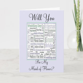 Be My Maid of Honor Wedding Invitation