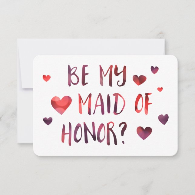 be my maid of honour bokeh invitation (Front)