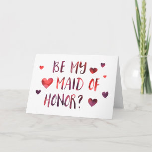 be my maid of honour bokeh invitation
