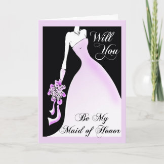 Be My Maid of Honour Wedding Invitation