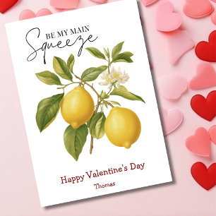 Be my main squeeze funny Valentine's Day Holiday Card