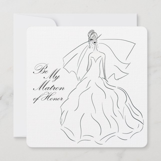 Be My Matron of Honour Invitation (Front)