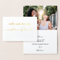 Be My Matron of Honour - Photo Inside - Modern Gol