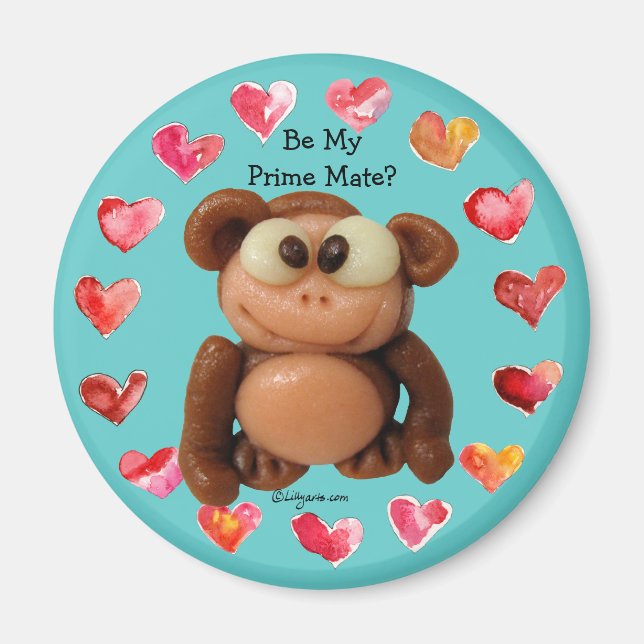 Be My Prime Mate Monkey Personalized Magnet (Front)
