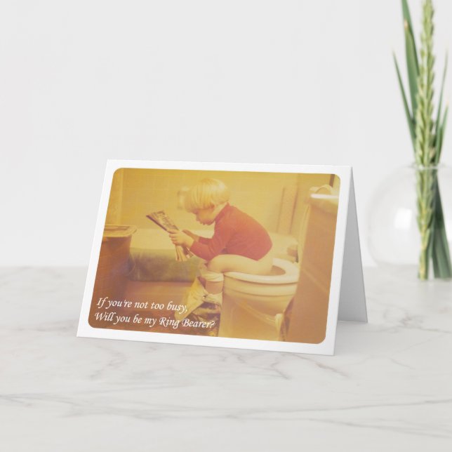 Be my Ring bearer! - FUNNY Invitation (Front)