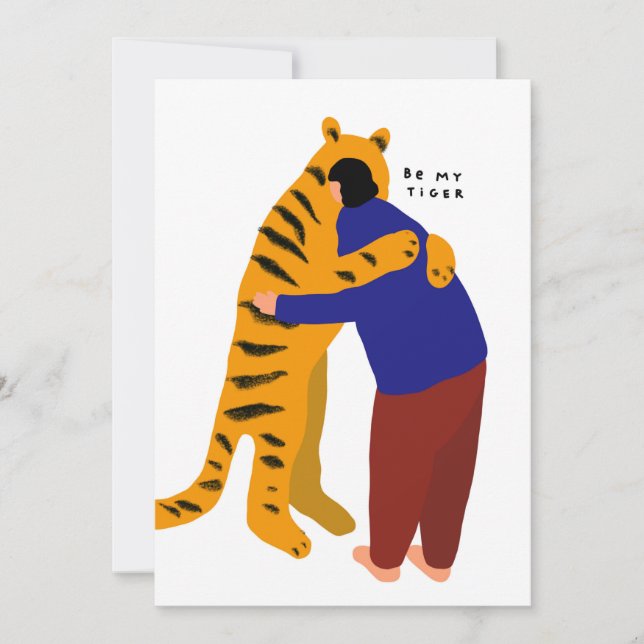 Be my tiger holiday card (Front)