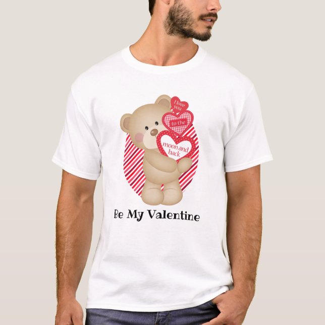 Be My Valentine Bear" Men's Basic T-Shirt (Front)