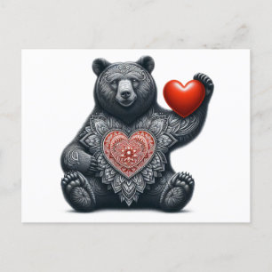 Be My Valentine Bear Postcard