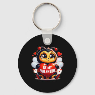 Be My Valentine Bumblebee Heart  Keychain