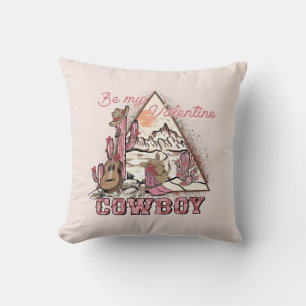 Be My Valentine - Cowboy Western Country Throw Pillow