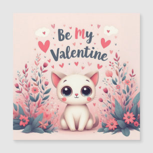 Be My Valentine Cute Cat Illustration