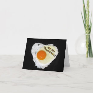 Be My Valentine. Egg Heart. Salt and Pepper Holiday Card