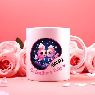 Be My Valentine? - Enchanted Love Two-Tone Coffee Mug