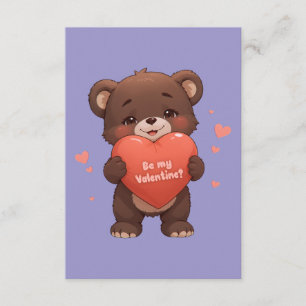 Be my Valentine? Enclosure Card
