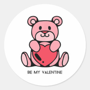 Be My Valentine - Funny Valentine's Gift Faildroid Classic Round Sticker
