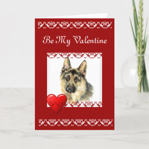 Be my Valentine Grow Old with Me Quote Dog Holiday Card