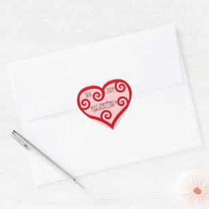 Be My Valentine Heart Heart Sticker