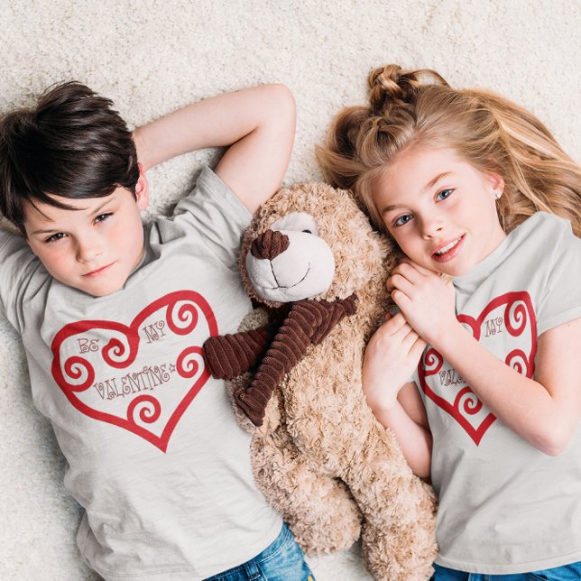 Be My Valentine Heart Unisex Kids T-Shirt (Be My Valentine Heart Unisex Kids T-Shirt)