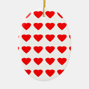 Be My Valentine Hearts 36Red Transp  jGibney Ceramic Ornament