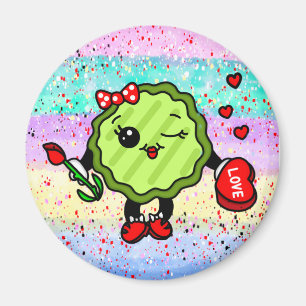 Be My Valentine Holiday Pickle  Magnet