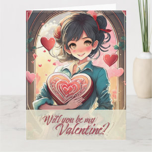 Be My Valentine in Manga Style 31470 Card