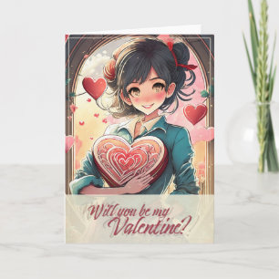 Be My Valentine in Manga Style 31470 Card
