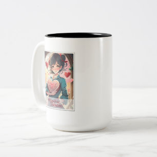 Be My Valentine in Manga Style 31470 Two-Tone Coffee Mug