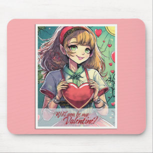 Be My Valentine in Manga Style 33419 Mouse Pad