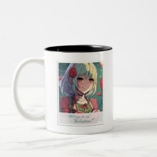 Be My Valentine in Manga Style 33420 Two-Tone Coffee Mug