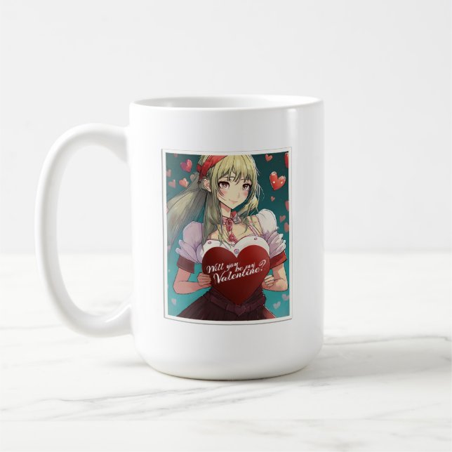 Be My Valentine in Manga Style 33893 Coffee Mug (Left)