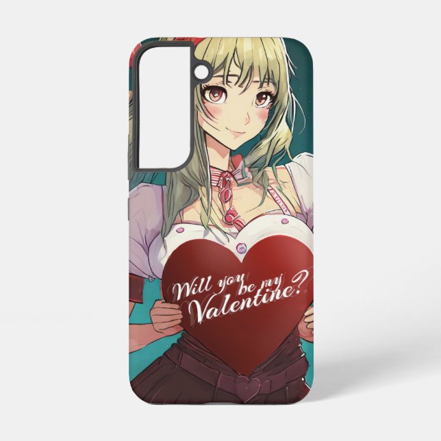Be My Valentine in Manga Style 33893 Samsung Galaxy S22 Case (Back)