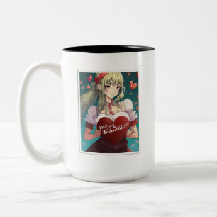 Be My Valentine in Manga Style 33893 Two-Tone Coffee Mug