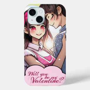 Be My Valentine in Manga Style 58477 iPhone 15 Case