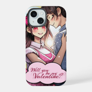 Be My Valentine in Manga Style 58477 iPhone 15 Case