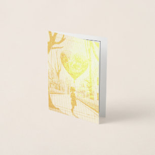 Be My Valentine in Manga Style Monochrome 1617 Foil Card