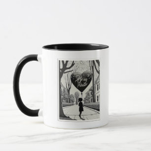 Be My Valentine in Manga Style Monochrome 1617 Mug