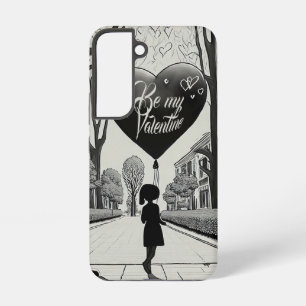 Be My Valentine in Manga Style Monochrome 1617 Samsung Galaxy Case
