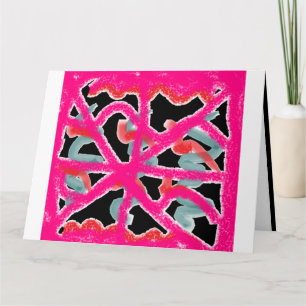 Be my Valentine in red and black pink Card