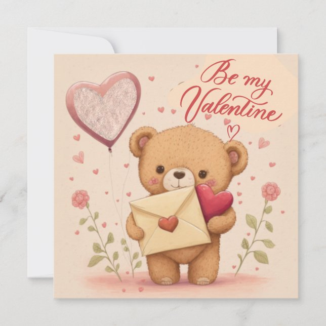 Be my Valentine  Invitation  (Front)