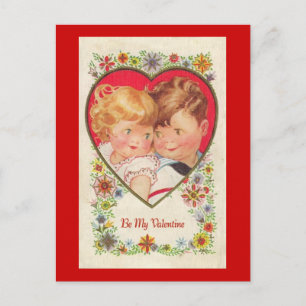 Be My Valentine Kids Holiday Postcard