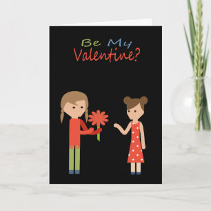 Be My Valentine Lesbian Themed Holiday Card