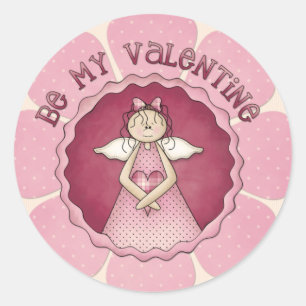Be My Valentine ~ Little Angel Girl D1 Stickers